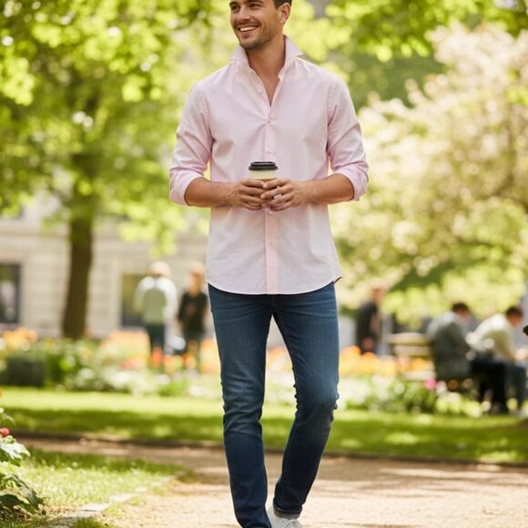 Expressmen 1MX Long Sleeve Pink Size Small/Petite - Picture 7 of 8